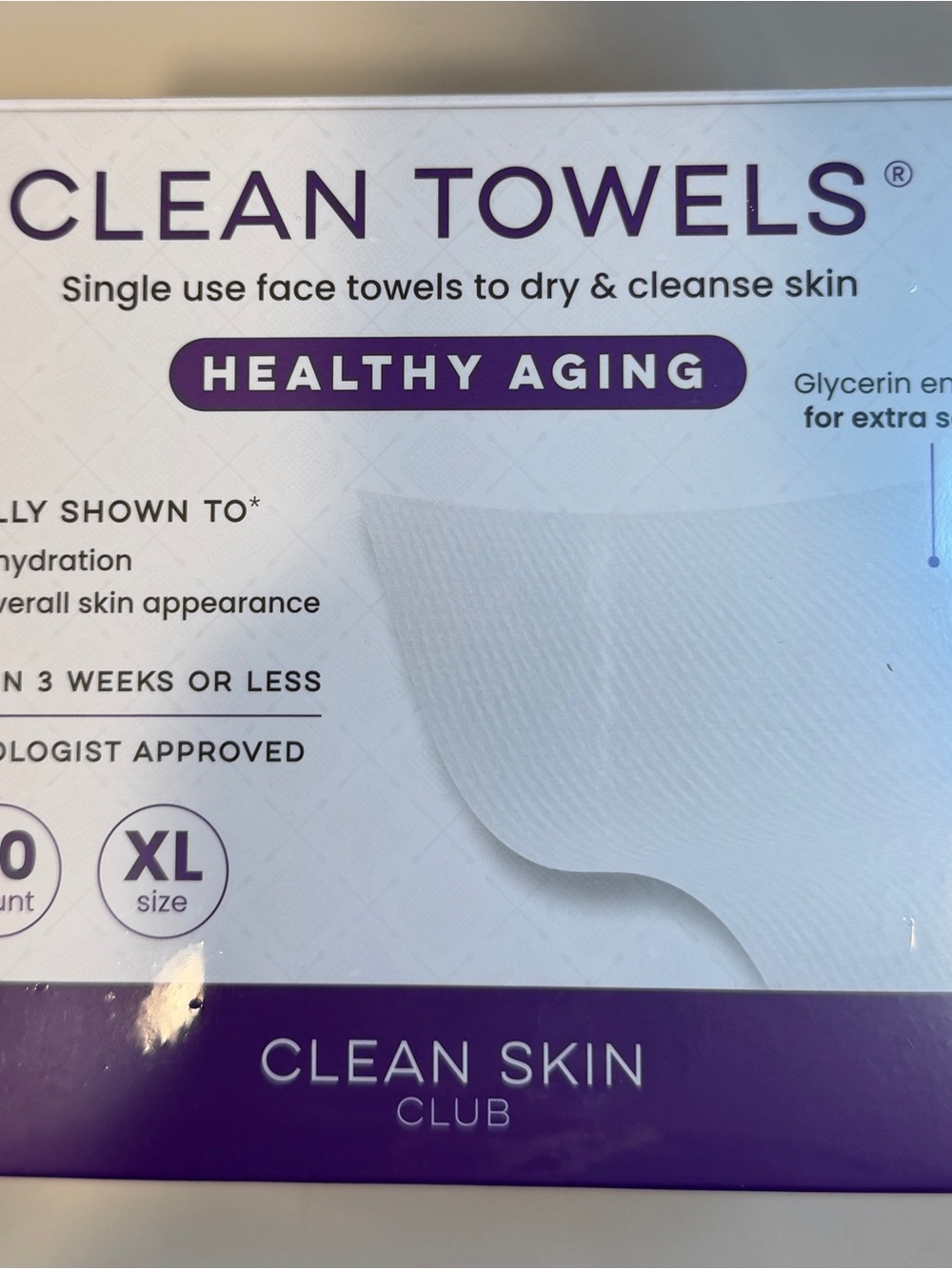 Clean Skin Towels Healthy Aging Face Towels 50 Count XL